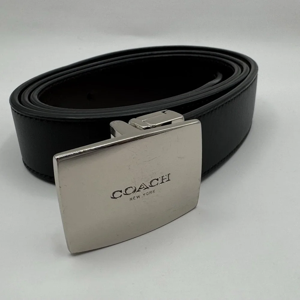 COACH Black Dark Leather Belt Size 36-38